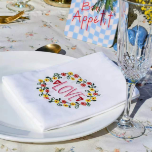 apple green cloth placemats for tableware
