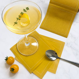 linen style grey cloth napkin with luxurious dinner experience for guests