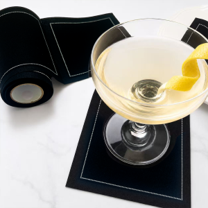 black cloth coaster – custom reusable fabric napkins for hotels & restaurants