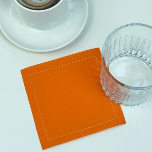 custom apple green cloth coaster – reusable cloth coaster for bar & coffee shops