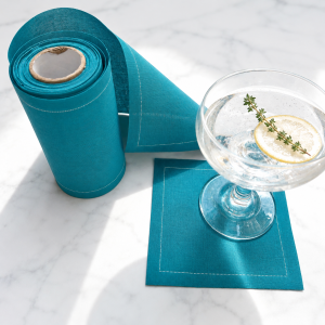 blue green 11.5 * 11.5cm cocktail cotton cup mat